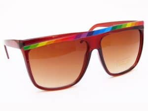 Rainbow Stripes (brun) - Retro solbrille