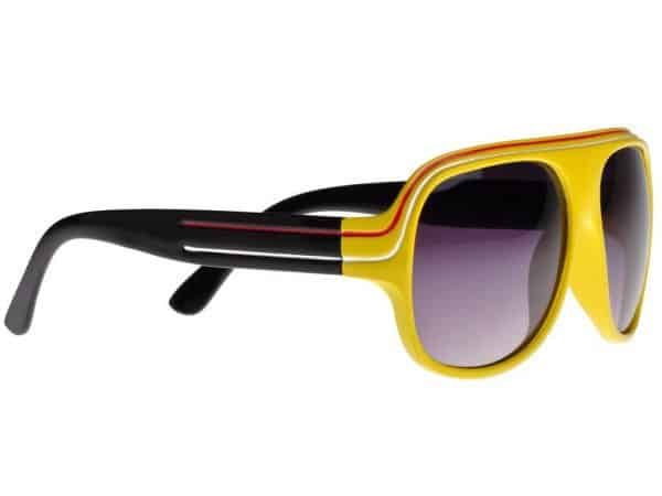 Billionaire Colour (gul/svart) - Retro solbrille