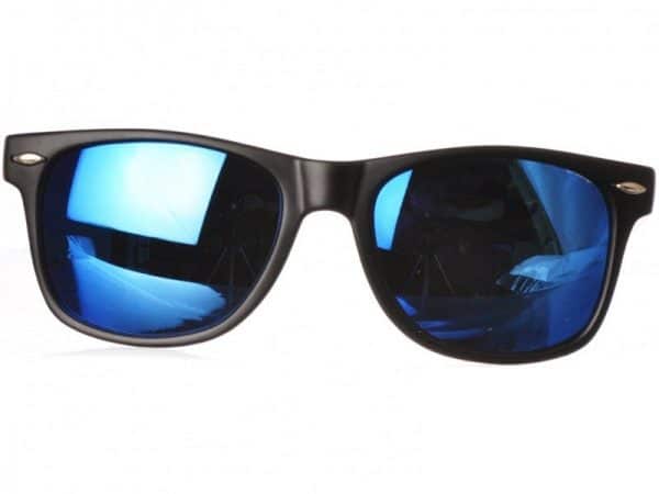 Wayfarer Blue Mirror (svart) solbrille