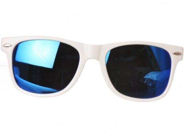Wayfarer Blue Mirror (hvit) - Wayfarer solbrille