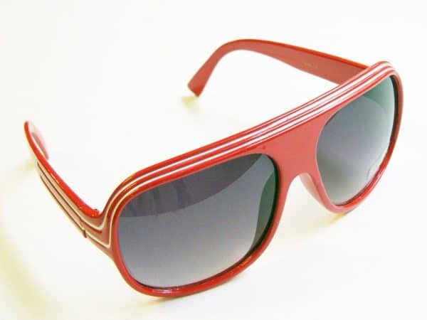 Billionaire Classic (rød/hvit) - Retro solbriller