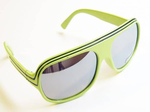 Billionaire Mirror (grønn/svart) - Retro solbriller