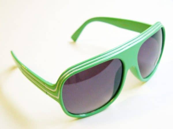 Billionaire Classic (grønn/hvit) - Retro solbriller