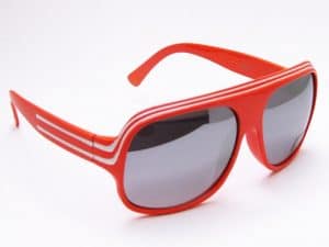 Billionaire Mirror (orange/hvit) - Retro solbriller