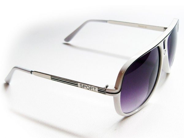 Aviator Sport (hvit) - Vintage solbrille