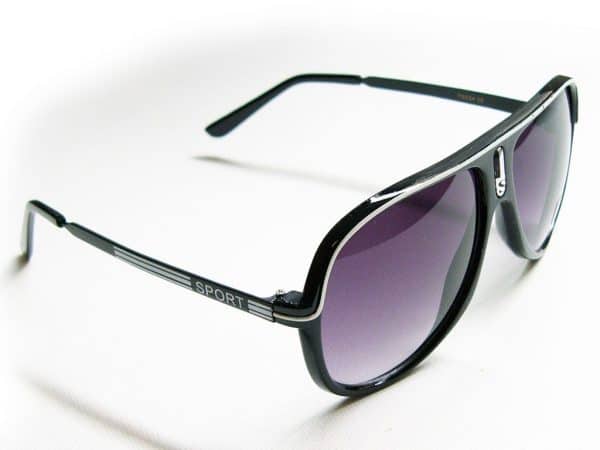 Aviator Sport (svart) - Vintage solbrille