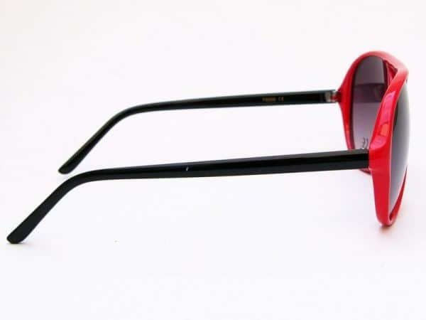 Retro Aviator (rød/svart) - Pilot solbrille