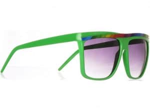 Rainbow Stripes (grønn) - Retro solbrille