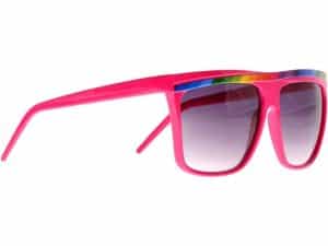 Rainbow Stripes (rosa) - Retro solbrille
