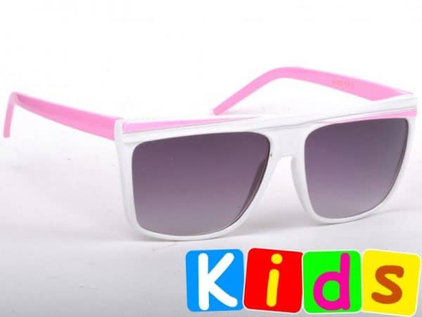 Retro Stripes - Junior (hvit/rosa) - Solbriller til barn