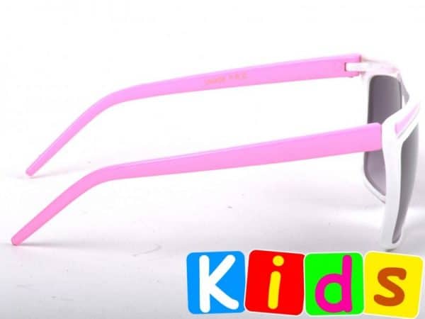 Retro Stripes - Junior (hvit/rosa) - Solbriller til barn
