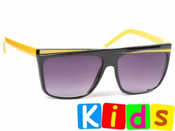 Retro Stripes Junior (svart/gul) - Solbriller til barn