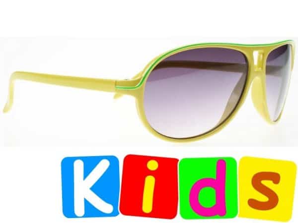 Aviator Junior (gul) - Solbriller til barn