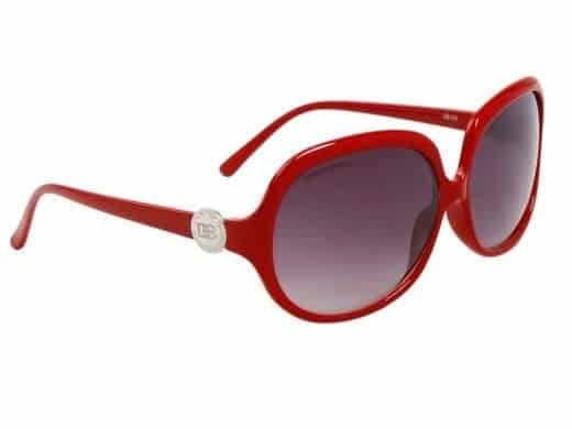 DE Paris Oval (rød) - Store solbriller