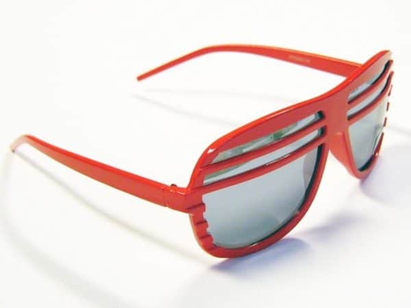 Shutter shades rød - Retro solbrille