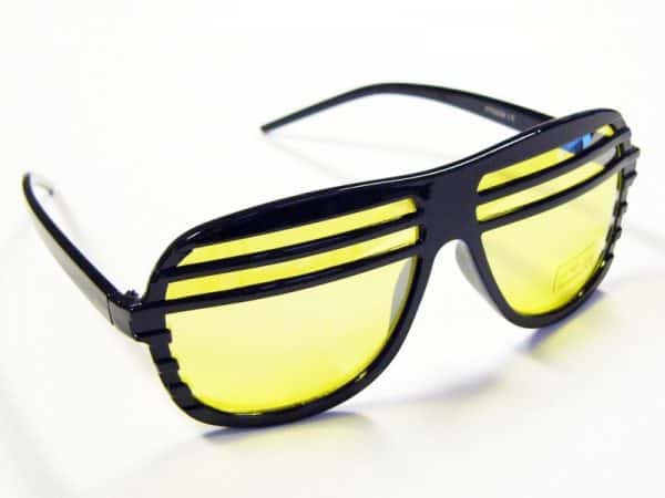 Shutter shades (svart) - Retro solbrille