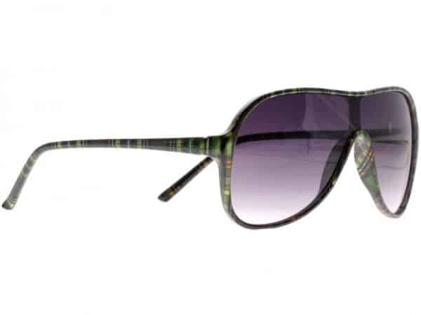 Aviator Plaid (grønn) - Retro solbrille