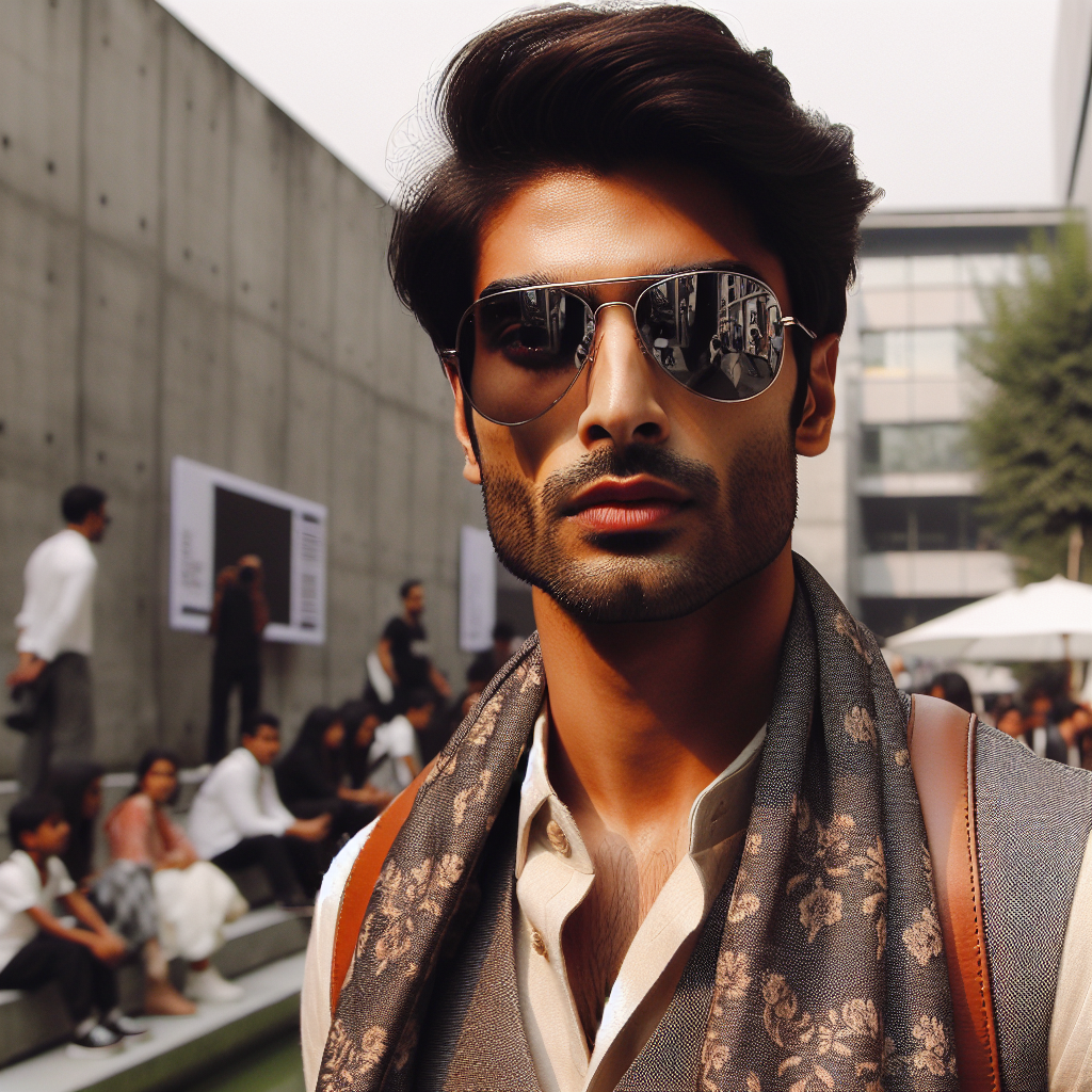 Stilige Aviator solbriller på et motebevisst modell